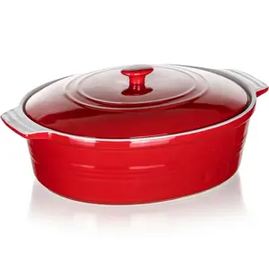 Banquet Forma zapékací oválná s poklicí Culinaria Red 3,6 l, 3,6 l