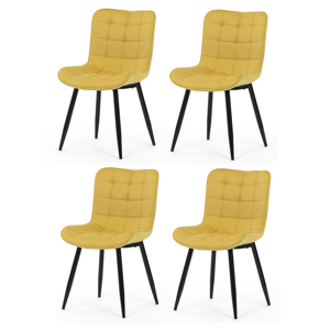 Sada jídelních židlí HC-462 YEL2, 4 ks