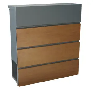 Poštovní schránka 370 x 410 x 130 mm, dekor dřevo