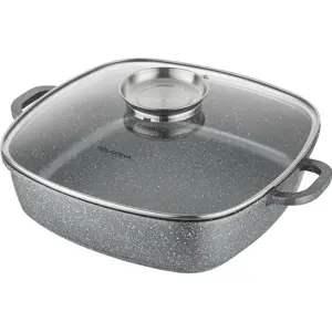 Florina Hliníkový pekáč s aroma poklicí Lava 3,5 l, 28 × 28 × 7,5 cm