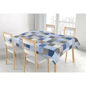Bellatex Ubrus Adéla Patchwork modrá, 120 x 140 cm, 120 x 140 cm