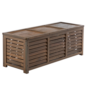 Zahradní úložný box, hnědá, LADAM