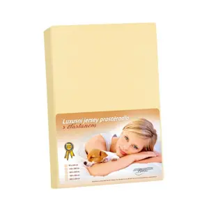 Bellatex Jersey prostěradlo s elastanem vanilková, 160 x 200 cm