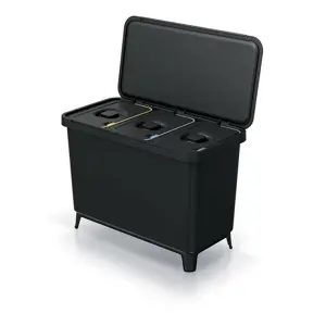 Odpadkový koš SYSTEMA na tříděný odpad 3 x 10 l, černá