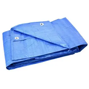 GEKO Nepromokavá krycí plachta s oky Standard modrá, 3 x 5 m, 300 x 500 cm