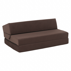 Skládací křeslo/matrace VEDIS, hnědá