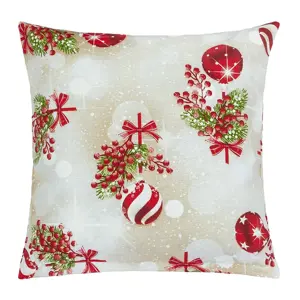 Bellatex Polštářek Vánoce Cesmína, 45 x 45 cm