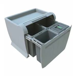 Elletipi Vestavný odpadkový koš CITY - výsuvný, 12 + 12 + 8 + 8 l