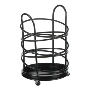 Autronic Kovový stojan kuchyňský kulatý, černá