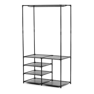 Stojan na oblečení GD-172 BK, kov, černá