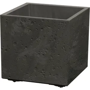 Květináč SIERRA SQUARE BETON EFFECT 38,5 cm, černá, M