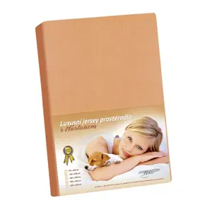 Bellatex Jersey prostěradlo s elastanem lososová, 120 x 200 cm