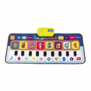 Elektronická hrací podložka pianko Zvířátka a jejich kapela 80x37cm na baterie v krabici 38x18x5cm