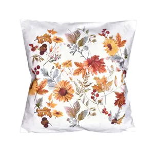 Forbyt Povlak na  polštářek Podzimní květy, 40 x 40 cm