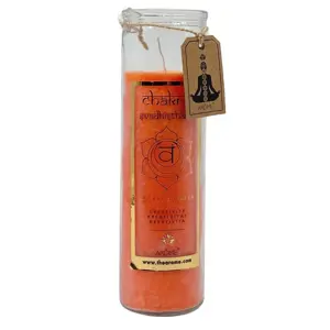 Arome Vysoká vonná svíce Chakra Kreativita, vůně orchidej a granátové jablko, 320 g