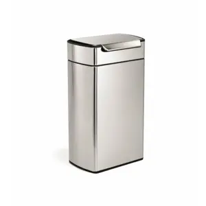 Dotykový odpadkový koš Simplehuman – 40 l, hranatý, matná nerez ocel, FPP, 40 l