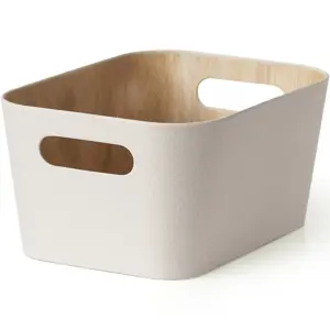 Kitchisimo Sada 2 úložných košíků 31 × 23 × 16 cm, krémová, L