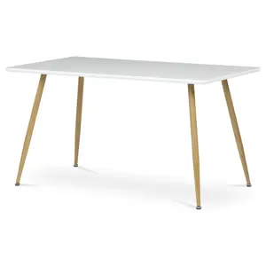 Jídelní stůl 140 x 80 cm, bílá
