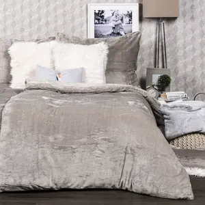 4Home povlečení mikroflanel šedá, 160 x 200 cm, 70 x 80 cm
