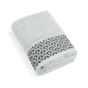 Bellatex Froté ručník Krajka světle šedá, 50 x 100 cm