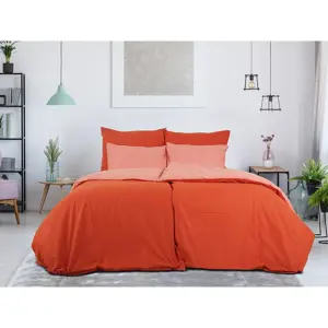 B.E.S. Petrovice Bavlněné povlečení Double face cihlová/rezavá