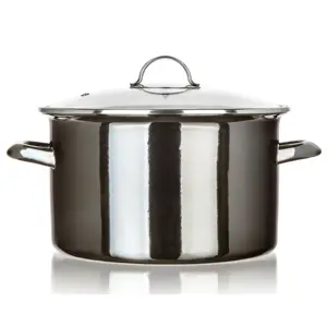 Banquet Hrnec smaltovaný METALLIC Black 26 cm, 6 l, s poklicí, 26 cm