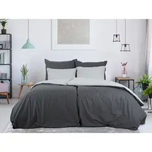 B.E.S. Petrovice Bavlněné povlečení Double face antracit/šedá